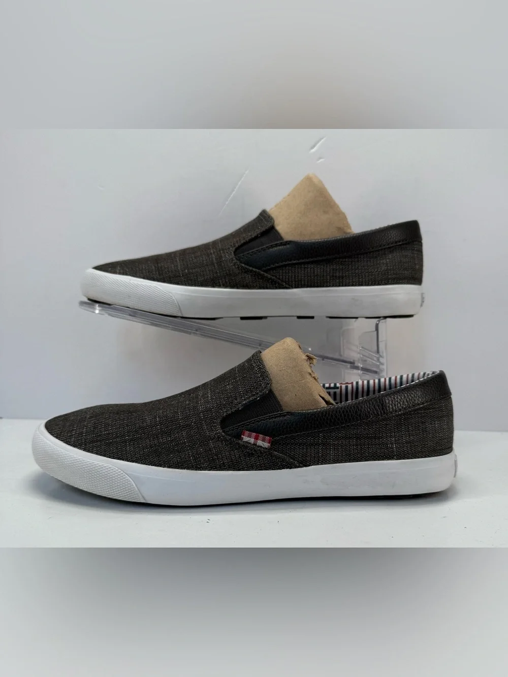 Ben Sherman Percy Men's Slip-On Casual sneaker in Dark Denim Charcoal size 9.5